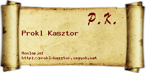Prokl Kasztor névjegykártya